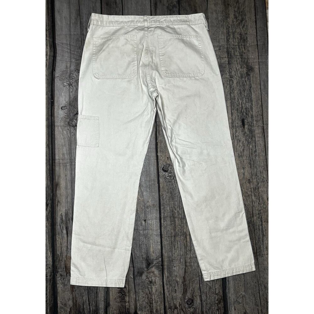 Y2K NO BOUNDARIES Double Knee Utility Beige Pants Mens 34x30 - Picture 7 of 8